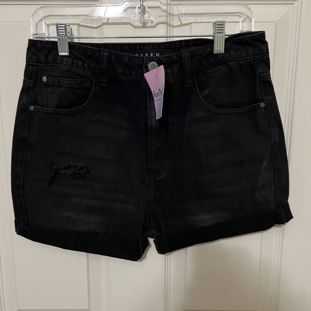 Risen Black Denim Women's Shorts